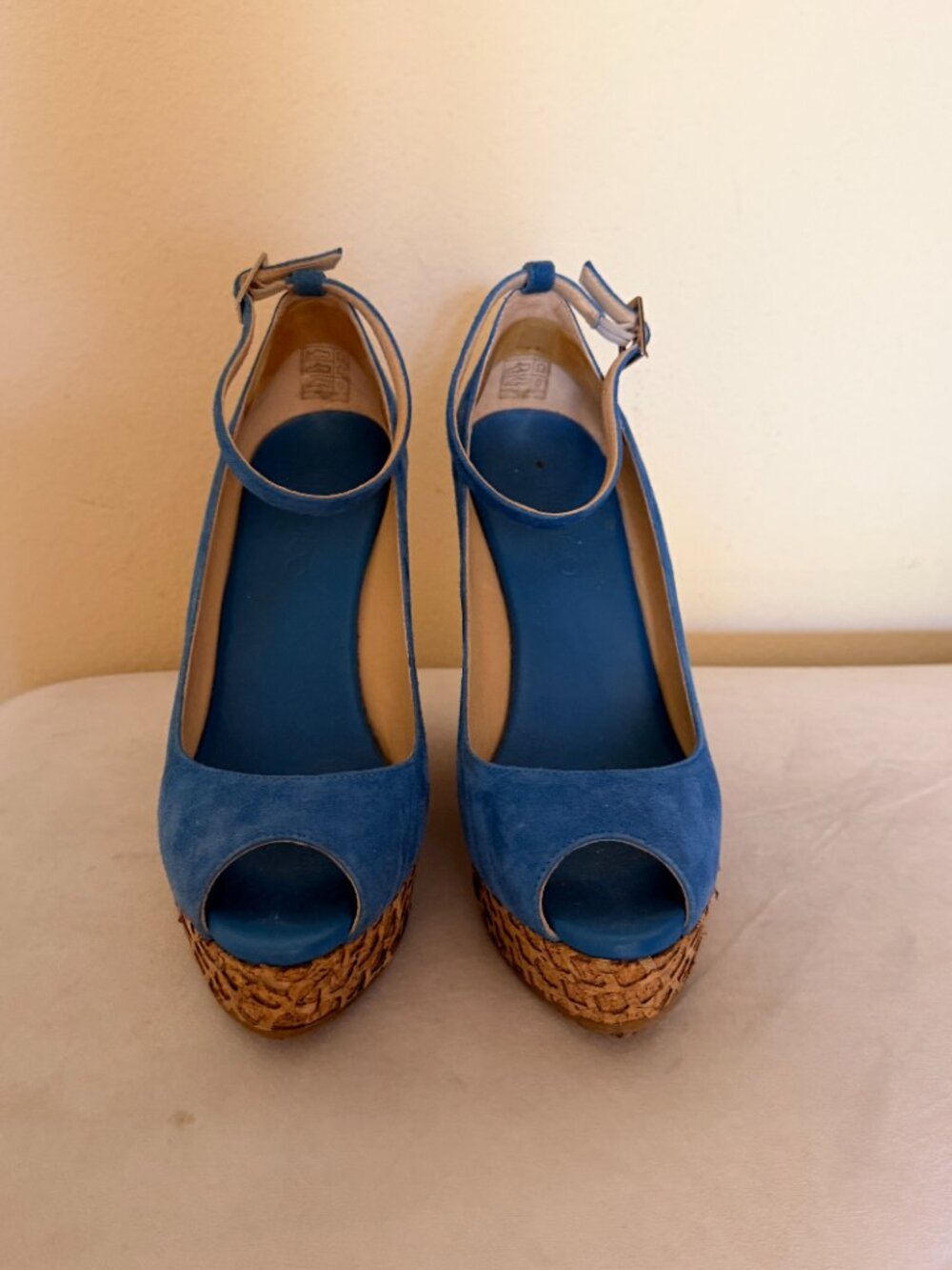 Jimmy Choo  Suede Tweed Pattern Pumps 39 1/2